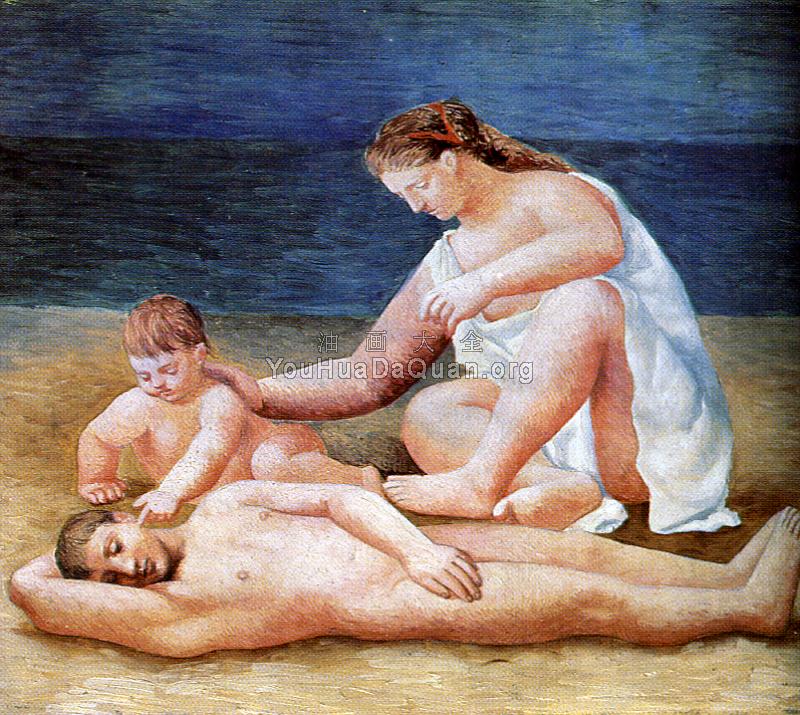 海边一家人 - 巴勃罗·毕加索